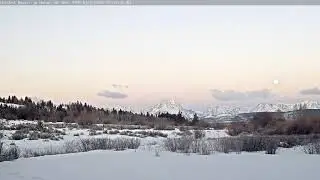 Teton Time Lapse of sunrise viewed from Hatchet Resort on February 2, 2026