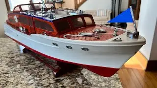 Walk around vintage Sterling Chris Craft Catalina fly bridge 31&rdquo; RC boat I just picked up.