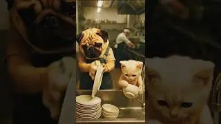 Pug and Cat&rsquo;s Hardworking Journey. #landseaskyfacts #PugStory #CatAndPug  #AnimalFriends #Motivation