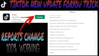 Tiktok New Update Foryou Trick || Tiktok Change Report For New Update || #viral#viralvedio2022