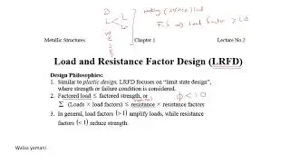 Lecture 2: Load and Resistance Factor Design (LRFD)