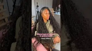 Different Curls For Goddess Braids