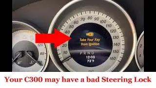Mercedes Benz C300 C250 W204. Нет заводной ручки, нет запуска двигателя. Сообщение &laquo;Выньте ключ и...