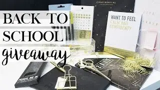 Back To School GIVEAWAY | Black & Gold Stationery Haul - Kikki K, Typo & Officeworks