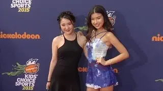 Megan Lee & Erika Tham (Make It Pop) // Kids' Choice Sports 2015 Orange Carpet Arrivals