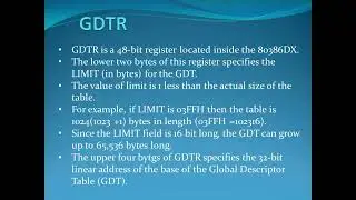 Gdtr Idtr Idtr Unit ii microprocessor