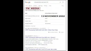 CRPF PARAMEDICAL STAFF EXAM 2022