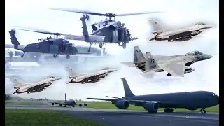 Incredible Video of Shows 11 KC-135s, 24 F-15C Eagles and 8 F-16 Fighting