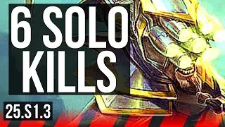 MASTER YI vs YASUO (TOP) | 6 solo kills, Legendary | KR Master | 25.S1.3