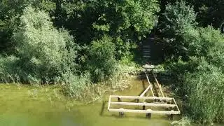 Impressionen vom Stegbau am Gudendorfer See am 13.08.2022