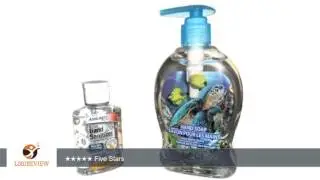 3D Sea Turtle Hand Soap Pump with Very Berry Scent 7.5 Oz and 2 Oz. Lemon Scented Hand Sanitizer |