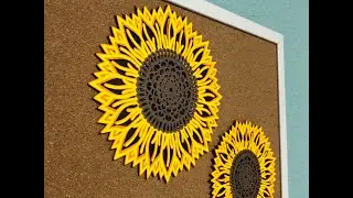 Sunflower Craft Project - Layered Paper Art using Silhouette Cameo