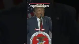 Trump vows stronger immigration policies after migrants attack NYPD officers #shorts