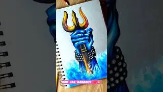 Mahadev Ji Hand Drawing ❤️🙏|| Har Har Mahadev 🥰#shorts