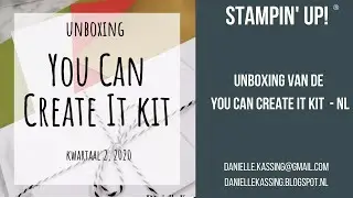 Stampin' Up! You Can Create It kit unboxing - NL