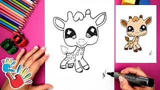 How to Draw Giraffe from Littlest Pet Shop | Fun Step-by-Step Tutorial for Kids