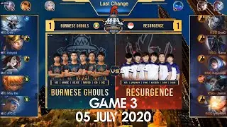 TEAM WIPEOUT! BG VS RSG [GAME 3] 05 JULY 2020 | MPL CHAMPION INVITATIONAL 4 NATION CUP