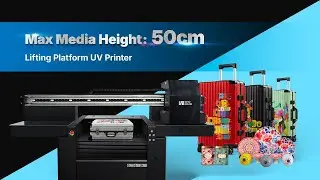 SinoColor Flatbed UV Printer A1 90x60cm FB-0906S/Rs Max I 50cm Max Media Height; 15mm High Drop