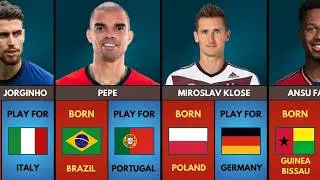 Famous Footballers Who Did Not Play For Their Birth Country | Real Data 360