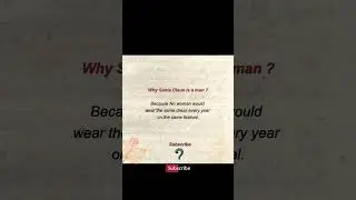 Why Santa Claus is a man ? #motivation #quotes