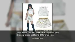 2025 Halloween Movie Rumi K-Pop Vest and Shorts 2-piece Set for Girl Carnival Party Christmas W