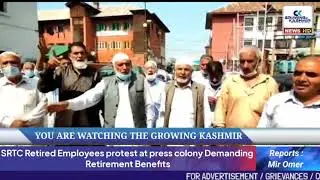 SRTC Retired Employees protest at press colony Demanding retirement Benifits
