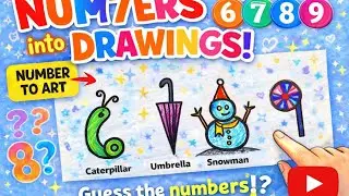 6 to 9 Number Drawing ✏️ | Easy Number Art
