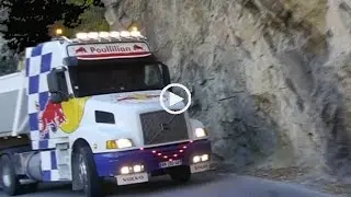 BEAUTIFUL TRUCK VOLVO NEZ LONG RED BULL  ⚠️ dans les Gorges du Guil