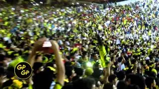 فرحة المدرج الاتحادي بالهدف الثالث في لخويا