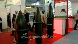 Mortar ammunition displayed at Defexpo 2014