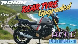 TVS Ronin 225 Rear Tyre Changed/Upgraded to 140/70 section | Apollo Tramplr ST #ronin225 #apollo