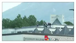 Charlie Kirk shooting: Investigators spotted on roof near where conservative commentator was killed
