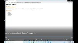 Use of embedded style sheets | Program 01 | 14 February 2021 | #embedded #style #sheets #HTML #code