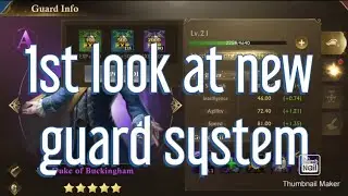 Guns of glory 1st look at the new guard system