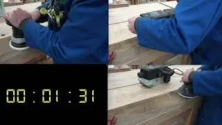Pr&eacute;sentation et d&eacute;monstration de 3 ponceuses(excentrique, orbitale et &agrave; bande) pour menuiserie bois.