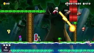 Shooting 100 fireballs at once?!?! (crazy smm2 glitch)