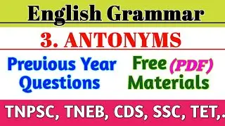 Antonyms|Tnpsc antonyms|Tnpsc Group 2A|Group 2|Group 4|Tnpsc General English Grammar|Tamil|English
