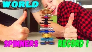 *WORLD RECORD?!* BIGGEST TOWER FROM TORQUE SPINNERS WITHOUT GLUE САМАЯ БОЛЬШАЯ БАШНЯ ИЗ СПИННЕРОВ