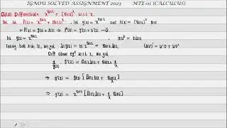 MTE-01 (CALCULUS) Solved assignment 2023 | Question 3 | IGNOU Solved Assignment 2023