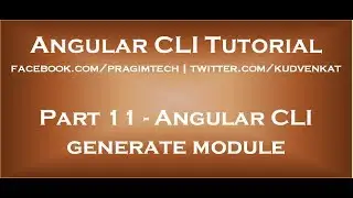 Angular cli generate module