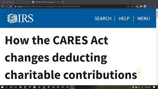 IRS News - How the CARES Act changes deducting charitable contributions