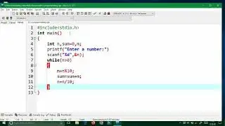 Find sum of given integers in c language
