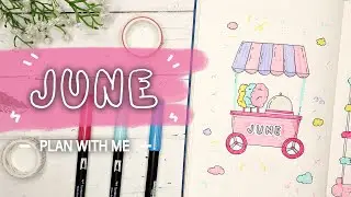 PLAN WITH ME | June Plan 2020 Cotton Candy Theme | Bullet Journal Indonesia