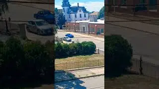 Car driving well above posted speed limit violation