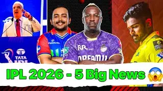 IPL 2026 - 5 Big News For IPL Auction Date & New Jersey & Russell CSK Team 2026
