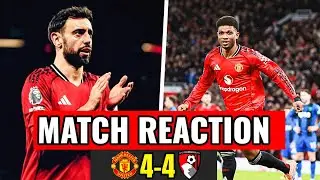 PURE CHAOS! UNBELIEVEABLE GAME! MAN UTD 4-4 BOURNEMOUTH MATHC REACTION