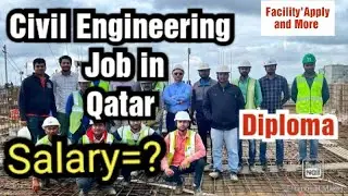 Diploma Civil Engineering job in Qatar,Salary,Requirements,Facilities,Work Visa,and More