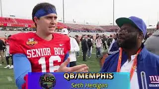 Aboriginal Sports Network| GAME WINNING TD THROWER MEMPHIS QB SETH HENIGAN Senior Bowl Interview!!