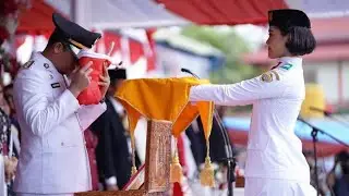 Detik-Detik Upacara Pengibaran Bendera pada HUT ke-79 RI di Kota Baubau