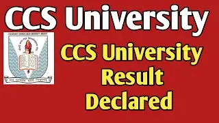 CCS University new update || CCS University Meerut news || CCS University Result 2021